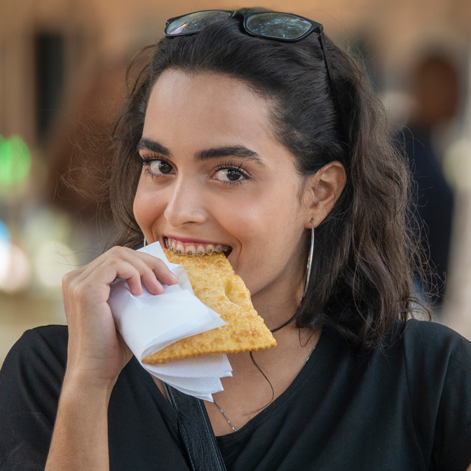 Eating with braces